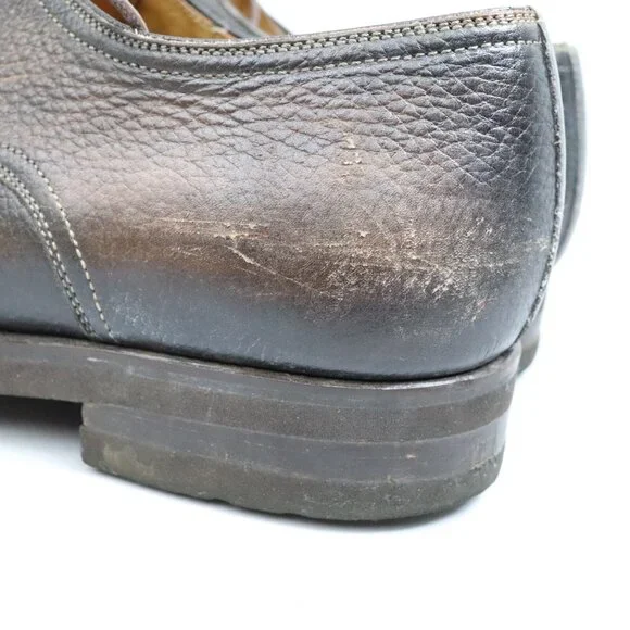 MAGNANNI FLEX Leather Brown Pebbled Leather Oxford Size‎ 9.5 M Spain LONG Laces